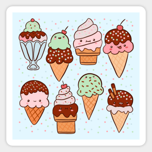 Cute ice cream party Magnet